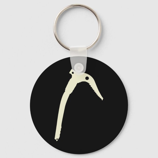Minimalist Mountain And Ice Climbing With Ice Axe  Key Ring (Front)