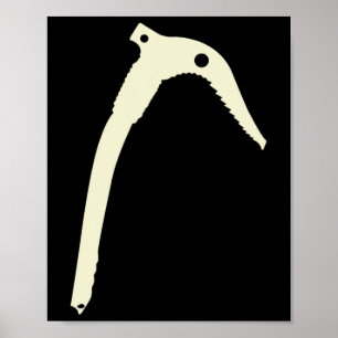 Minimalist Mountain And Ice Climbing With Ice Axe Poster