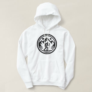Minimalist Mountain Hiker Trekking Adventure Hoodie