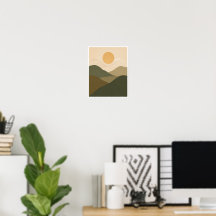 Minimalist Mountain Landscape Wall Art 