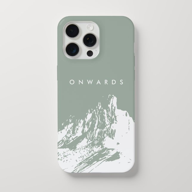 Minimalist Mountain Pale Olive iPhone Case (Creator Uploaded)