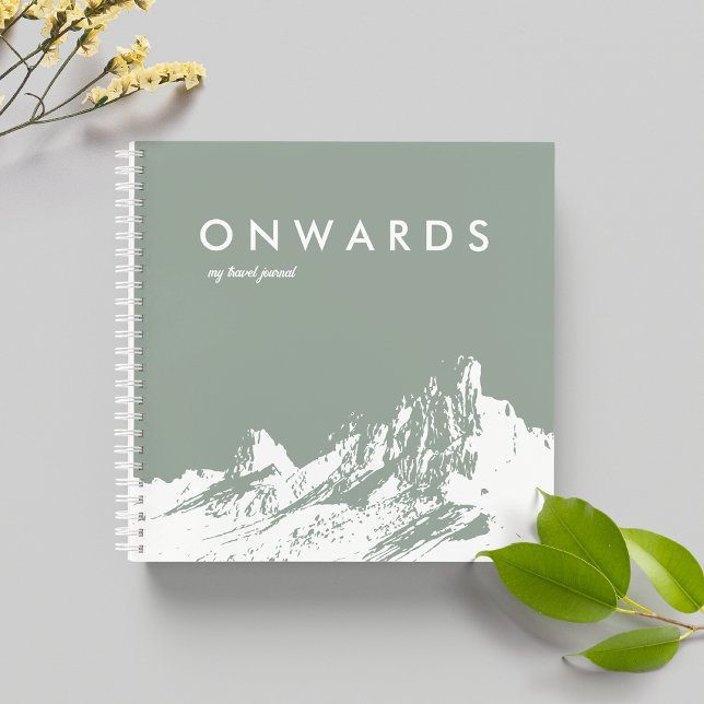 Minimalist Mountain Pale Olive Travel Journal (Creator Uploaded)