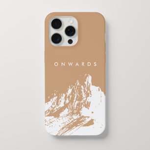 Minimalist Mountain Soft Beige iPhone 15 Pro Max Case