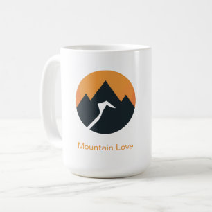 Minimalist Mountain Sunset Design Coffee Mug