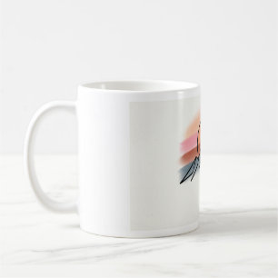 Minimalist Mountain Sunset - Retro Nature Art Desi Coffee Mug