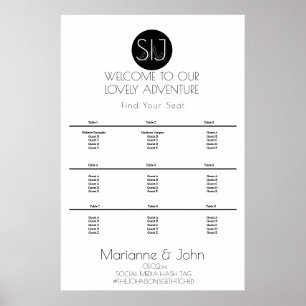 Minimalist Mountain Top Logo Seating Chart