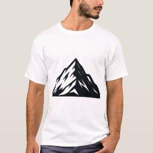 Minimalist Mountain Vector   Outdoor Nature Aesthe T-Shirt