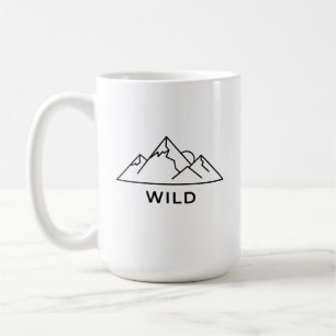 Minimalist Mountain WILD Adventure Coffee Mug
