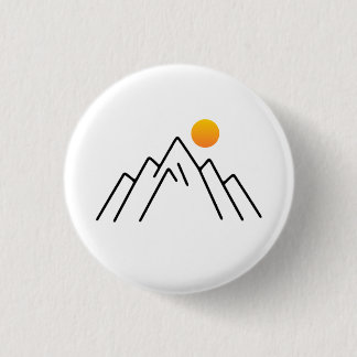 Minimalist Mountains: A Nature-Inspired Design 3 Cm Round Badge