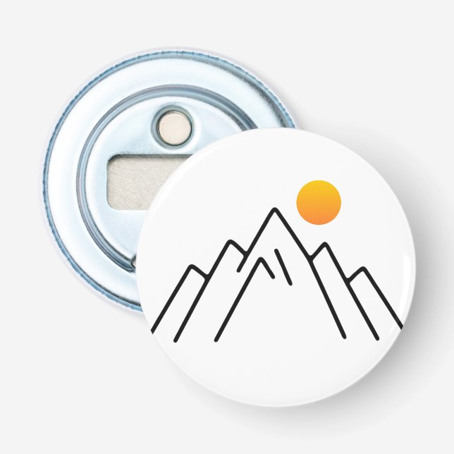 Minimalist Mountains: A Nature-Inspired Design Bottle Opener (Front)