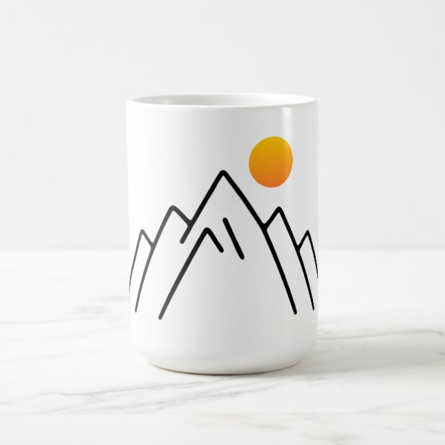 Minimalist Mountains: A Nature-Inspired Design Coffee Mug (Center)