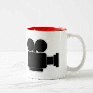MINIMALIST MOVIE CAMERA DESIGN Two-Tone COFFEE MUG
