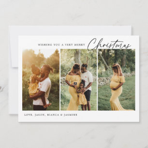 Minimalist Multi Photo Christmas Holiday Card