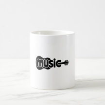 Minimalist Music Guitar Mug 