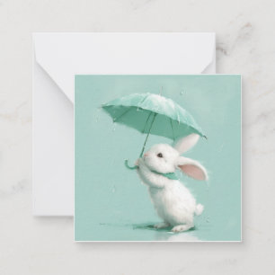 Minimalist Musings: Let Raindrops Guide You Bunny Card