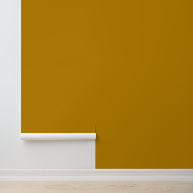 Minimalist mustard brown plain solid colour modern wallpaper (Application)