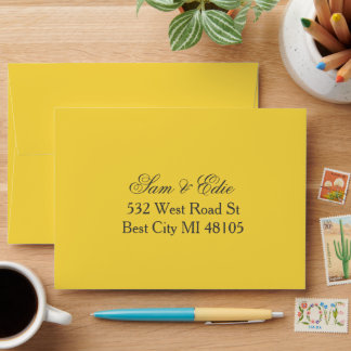 Minimalist Mustard Yellow Envelope