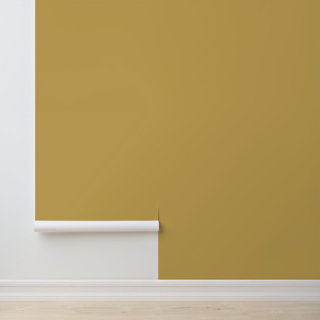 Minimalist mustard yellow plain solid colour moder wallpaper (Application)