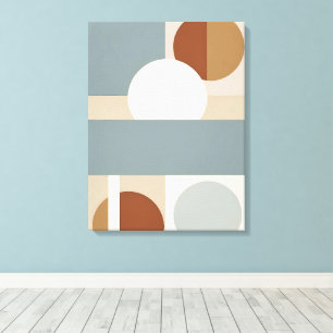 Minimalist Muted Geometric Abstract  Canvas Print