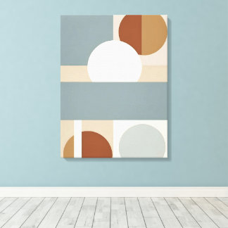 Minimalist Muted Geometric Abstract Canvas Print