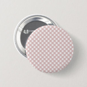 Minimalist Muted Pink Shade Plaid Pattern 6 Cm Round Badge
