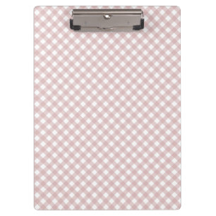 Minimalist Muted Pink Shade Plaid Pattern Clipboard