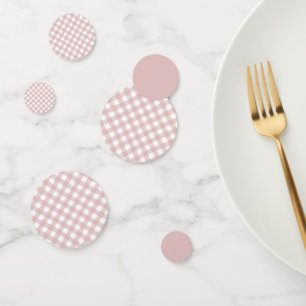 Minimalist Muted Pink Shade Plaid Pattern Confetti