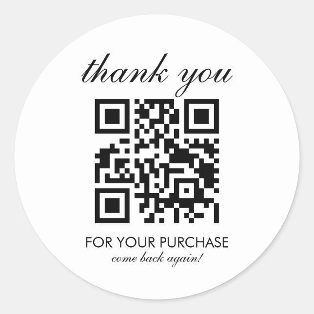 Minimalist Nail Salon Appointments QR Code Script Classic Round Sticker (Front)