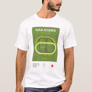 Minimalist Nakayama Horse Racing Course Print Tee