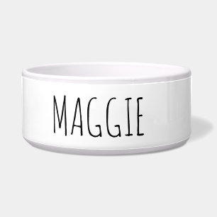 Minimalist Name Ceramic Pet Bowl