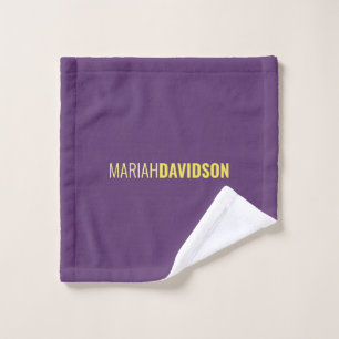 Minimalist Name Professional Indigo & Yellow Wash Cloth