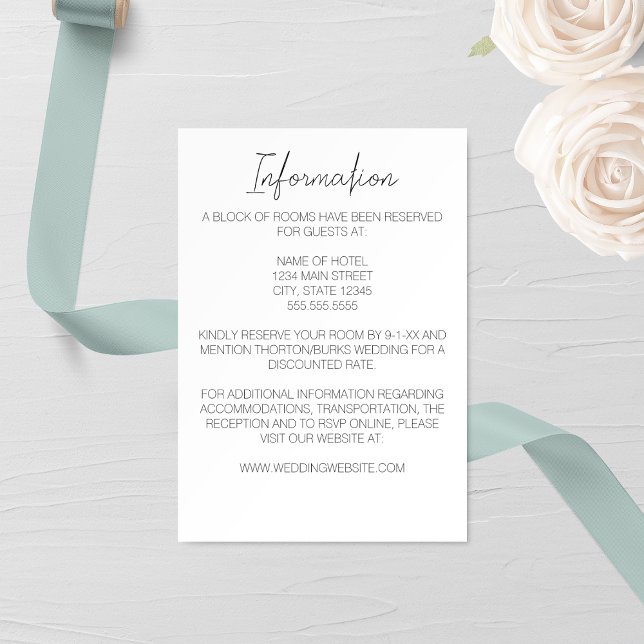 Minimalist Narcissus Wedding Enclosure Card (Creator Uploaded)