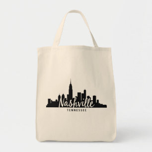 Minimalist Nashville Skyline, Tennessee City Tote Bag
