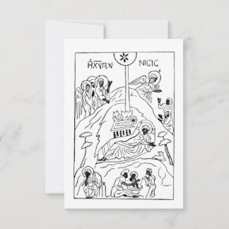 Minimalist Nativity Icon Holy Card