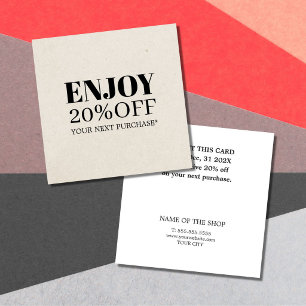 Minimalist Natural Black White Coupon 