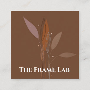 Minimalist Natural Boho Art Botanical Photography Square Business Card