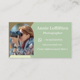 Minimalist Natural Professional Photography Business Card