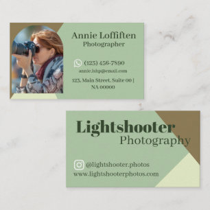 Minimalist Natural Professional Photography Clean Business Card