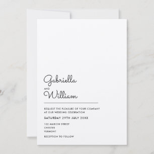 Minimalist Natural Rustic Kraft Wedding Invitation