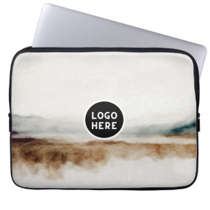 Minimalist Natural Watercolor Abstract Pattern Laptop Sleeve