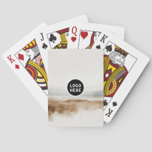 Minimalist Natural Watercolor Abstract Pattern Playing Cards