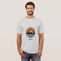 Minimalist Nature Mountain Sunset Graphic