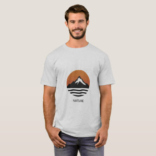 Minimalist Nature Mountain Sunset Graphic T-Shirt