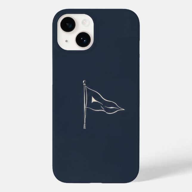 Minimalist Nautical Flag Phone Case (Back)