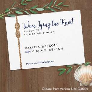 💌Minimalist Nautical Infinity Tying the Knot  Save The Date