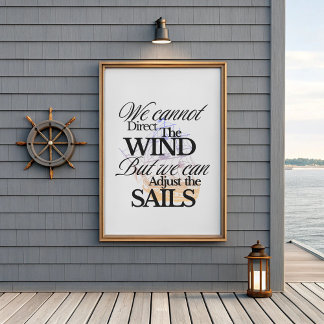 Minimalist Nautical Motivational Quote Poster