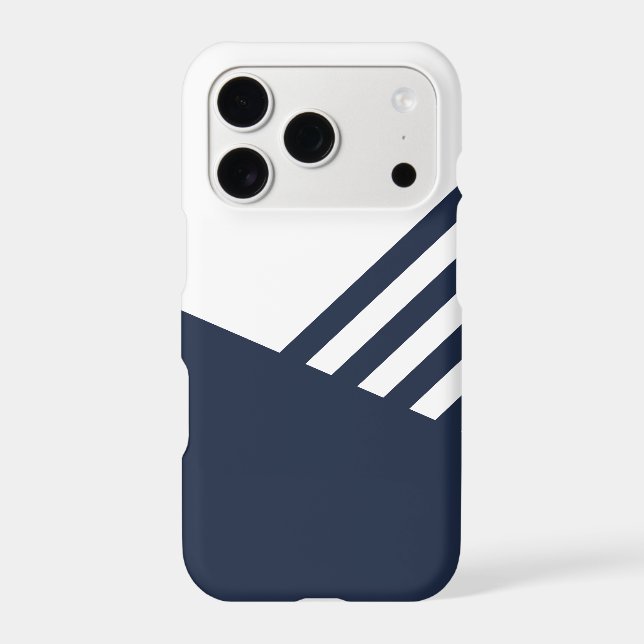 Minimalist Navy Blue and White phone cases (Back)