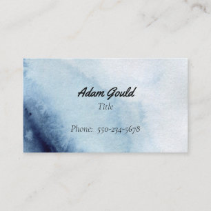 Minimalist Navy Blue Gradient Business Card