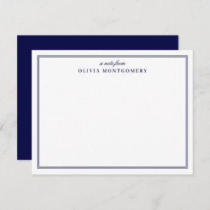 Minimalist Navy Blue Name Personal Card