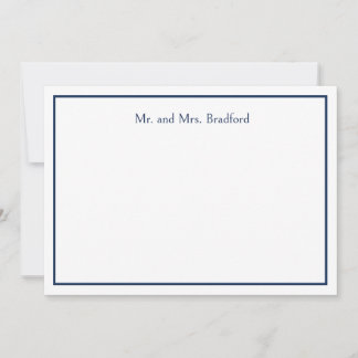 Minimalist Navy Blue Personalised Name Card